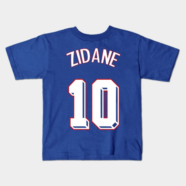 Zidane France 1998 jersey Kids T-Shirt by Alimator